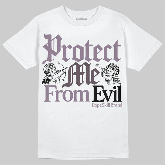 A Ma Maniére x Air Jordan 3 Black Violet Ore DopeSkill T-Shirt Protect Me From Evil Graphic Streetwear - White 