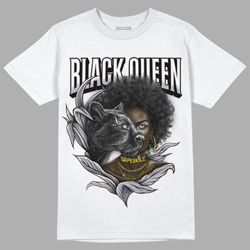 Jordan 2 Cement Grey DopeSkill T-Shirt New Black Queen Graphic Streetwear - White