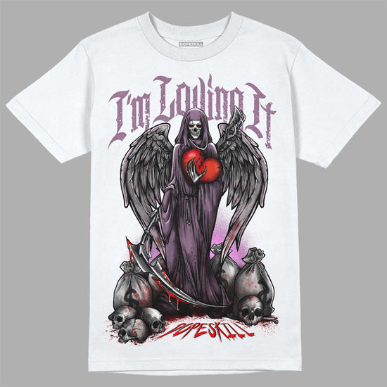 Jordan 2 “Mauve/Off-Noir” DopeSkill T-Shirt New I'm Loving It Graphic Streetwear - White