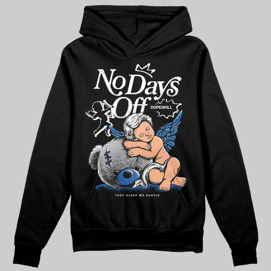 Jordan 12 “Blueberry” DopeSkill Hoodie Sweatshirt New No Days Off Graphic Streetwear - Black