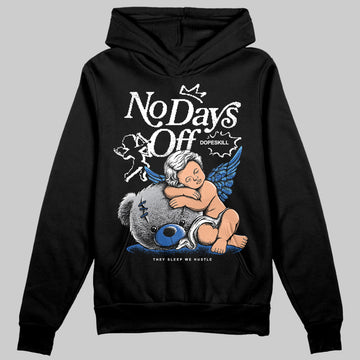 Jordan 12 “Blueberry” DopeSkill Hoodie Sweatshirt New No Days Off Graphic Streetwear - Black