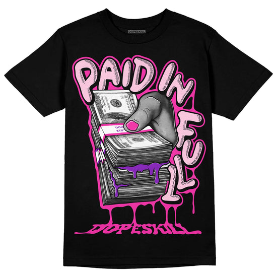 Pink Sneakers DopeSkill T-Shirt Paid In Full Graphic Streetwear - Black