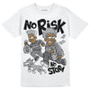 Jordan 4 Retro 'Wet Cement' DopeSkill T-Shirt No Risk No Story Graphic Streetwear - White