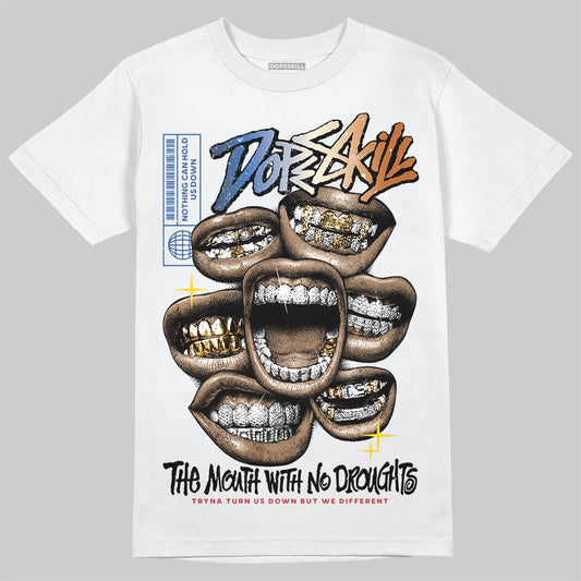 Jordan 17 Retro Low SP Infinite Archives DopeSkill T-Shirt The Mouth With No Droughts Graphic Streetwear - White