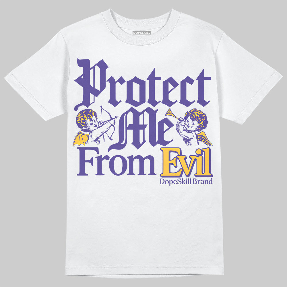 Kobe 8 Protro "Lakers Home" DopeSkill T-Shirt Protect Me From Evil Graphic Streetwear - White