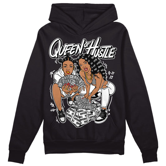 Jordan 1 High OG “Black/White” DopeSkill Hoodie Sweatshirt Queen Of Hustle Graphic Streetwear - Black