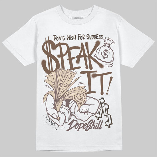 A Ma Maniére x Air Jordan 4 “Dark Mocha” DopeSkill T-Shirt Speak It Graphic Streetwear - White
