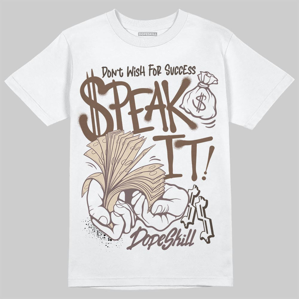 A Ma Maniére x Air Jordan 4 “Dark Mocha” DopeSkill T-Shirt Speak It Graphic Streetwear - White
