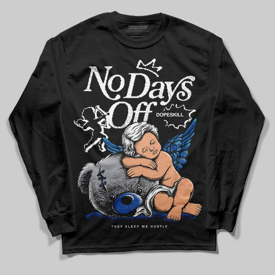 Jordan 12 “Blueberry” DopeSkill Long Sleeve T-Shirt New No Days Off Graphic Streetwear - Black