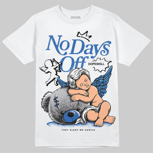 Jordan 12 “Blueberry” DopeSkill T-Shirt New No Days Off Graphic Streetwear - White