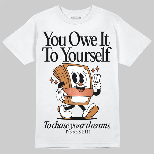 Jordan 14 Golf "US Open" DopeSkill T-Shirt Owe It To Yourself Graphic Streetwear - White 