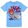 Jordan 9 Powder Blue DopeSkill Tropical  Blue T-Shirt Break Through Graphic Streetwear