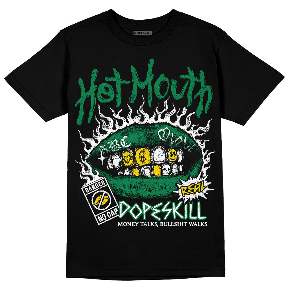 Jordan 5 “Lucky Green” DopeSkill T-Shirt Hot Mouth Graphic Streetwear - Black