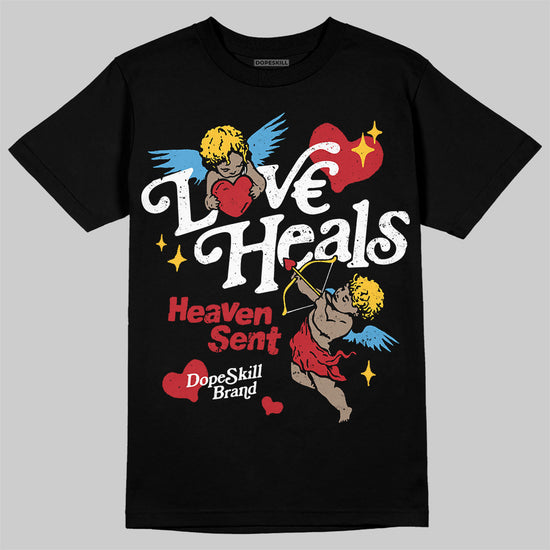 Union LA x Air Jordan 1 High OG “Chicago/Shadow” DopeSkill T-Shirt New Love Heals Graphic Streetwear - Black