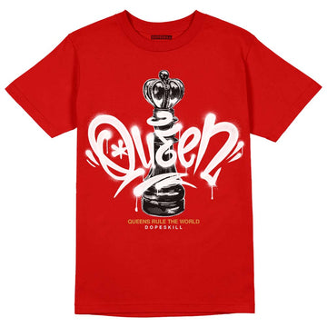 Red Sneakers DopeSkill Red T-shirt Queen Chess Graphic Streetwear