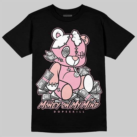 AMIRI White & Pink Stars Court Sneakers DopeSkill T-Shirt MOMM Bear Graphic Streetwear - Black