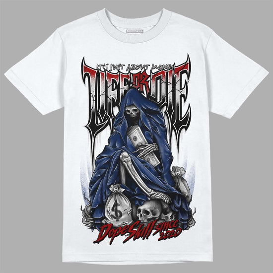 Jordan 13 Retro French Blue DopeSkill T-Shirt Life or Die Graphic Streetwear