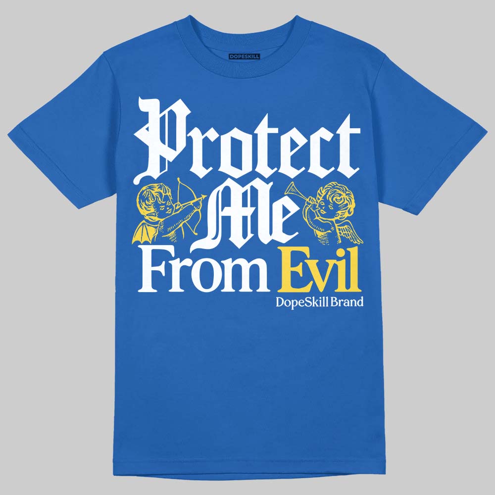 Air Foamposite One “International Blue” DopeSkill Royal T-shirt Protect Me From Evil Graphic Streetwear 