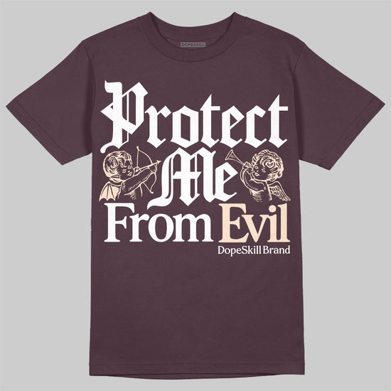 A Ma Maniére x Air Jordan 3 Black Violet Ore DopeSkill Maroon T-shirt Protect Me From Evil Graphic Streetwear