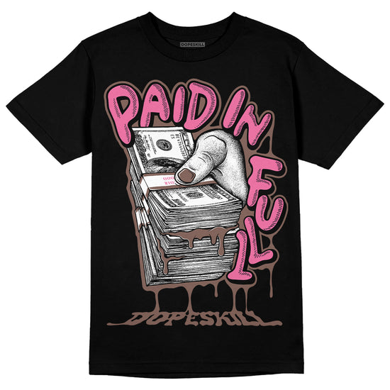 Dunk Low Smokey Mauve Playful Pink DopeSkill T-Shirt Paid In Full Graphic Streetwear - Black