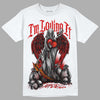 Jordan 3 Retro Fire Red DopeSkill T-Shirt New I'm Loving It Graphic Streetwear - White