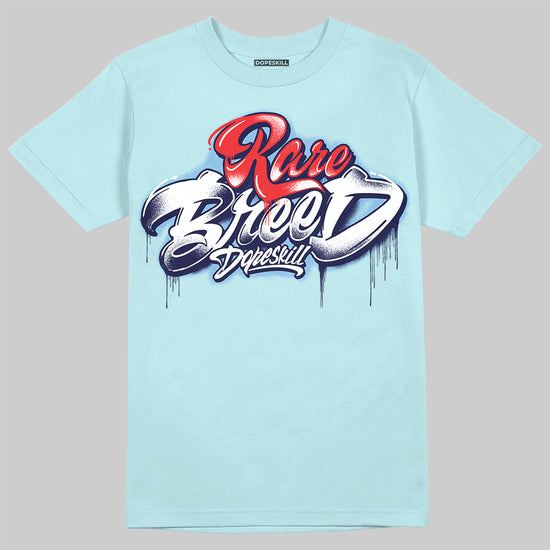 Dunk Low GS “Glacier Blue” DopeSkill Chambray T-shirt Rare Breed Type Graphic Streetwear