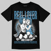 Jordan 14 Retro Black and University Blue DopeSkill T-Shirt Real Lover Graphic Streetwear - Black
