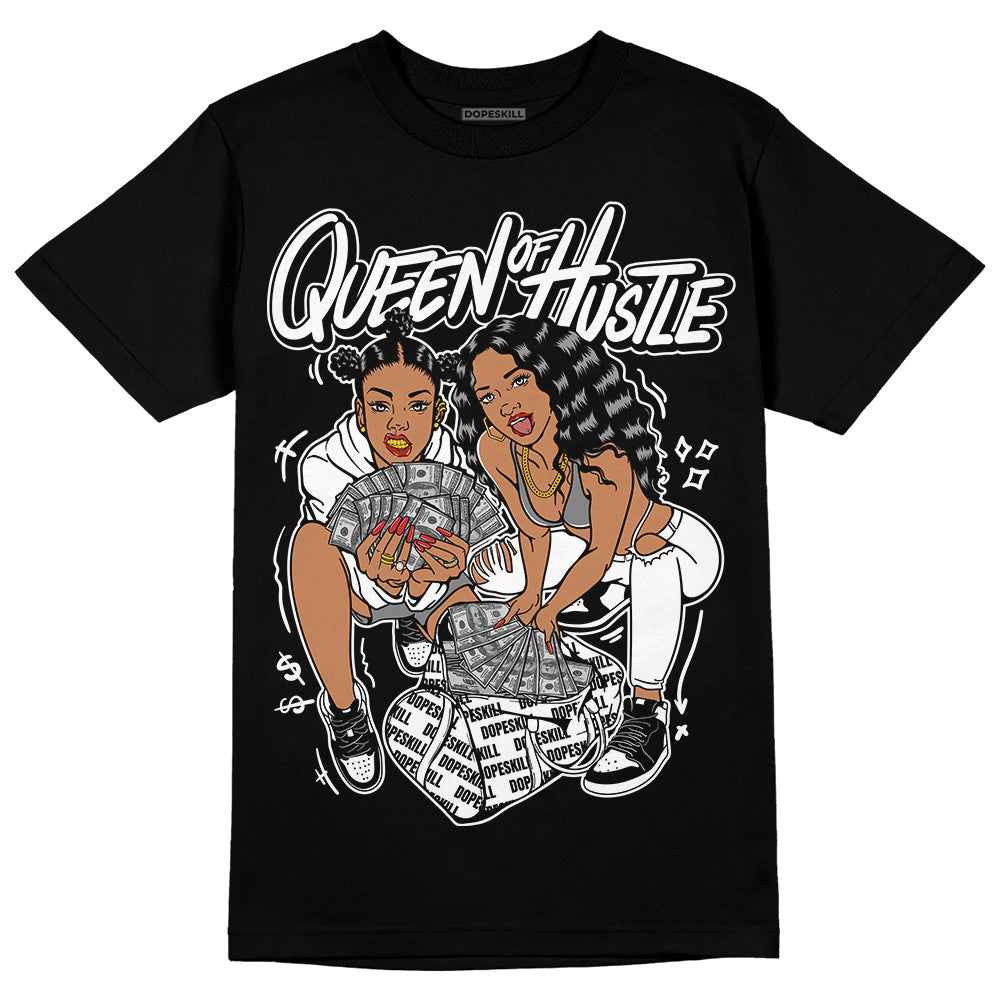 Jordan 1 High OG “Black/White” DopeSkill T-Shirt Queen Of Hustle Graphic Streetwear - Black 