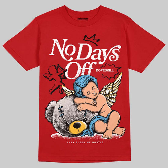 Nigel Sylvester x Air Jordan 4 ‘Brick by Brick’ DopeSkill T-Shirt New No Days Off Graphic Streetwear - Red