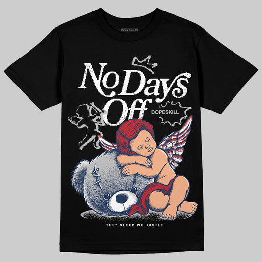 Jordan 4 SB “Summit White/Navy” DopeSkill T-Shirt New No Days Off Graphic Streetwear - Black