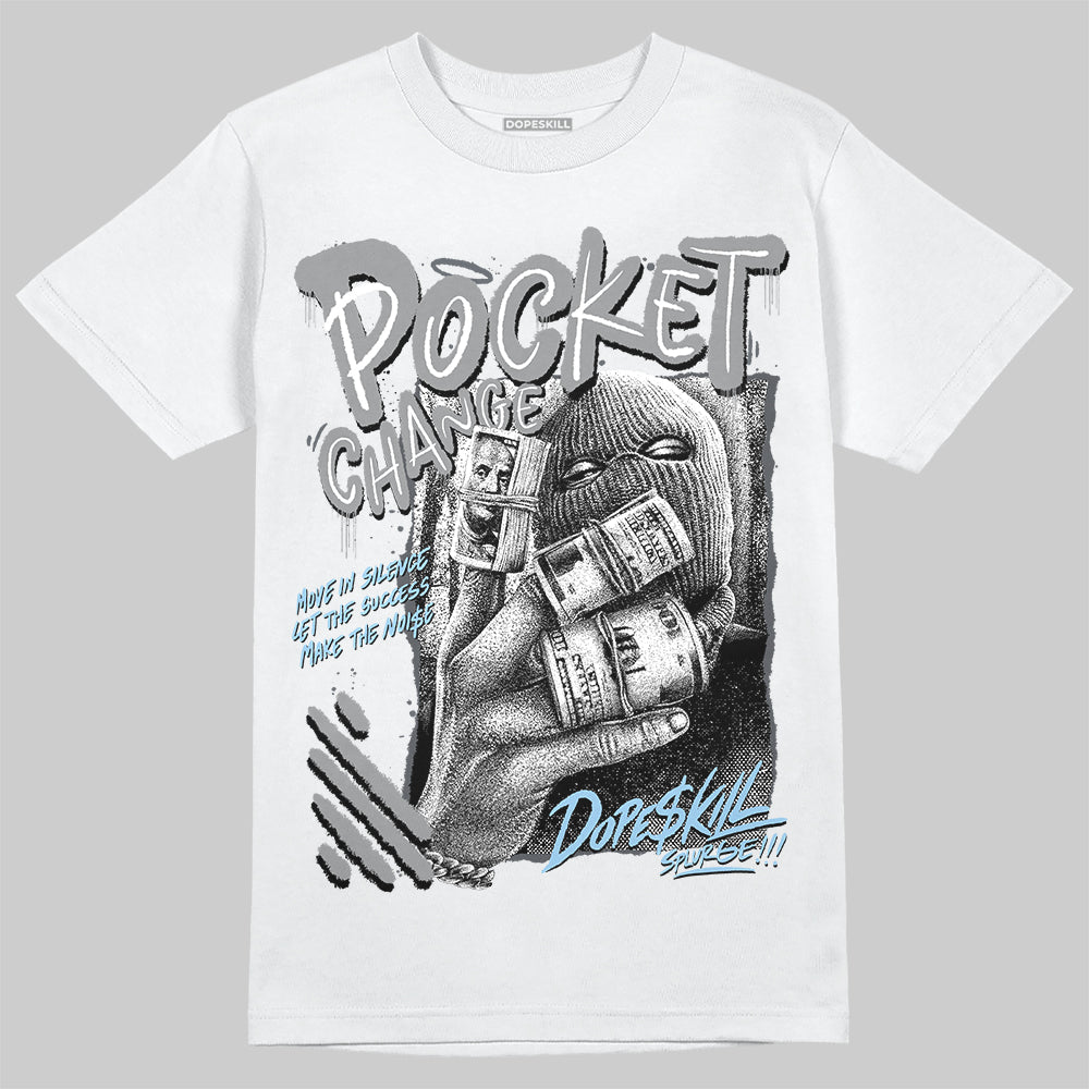 Jordan 5 Retro Wolf Grey (2026) DopeSkill T-Shirt Pocket Change Graphic Streetwear - White 