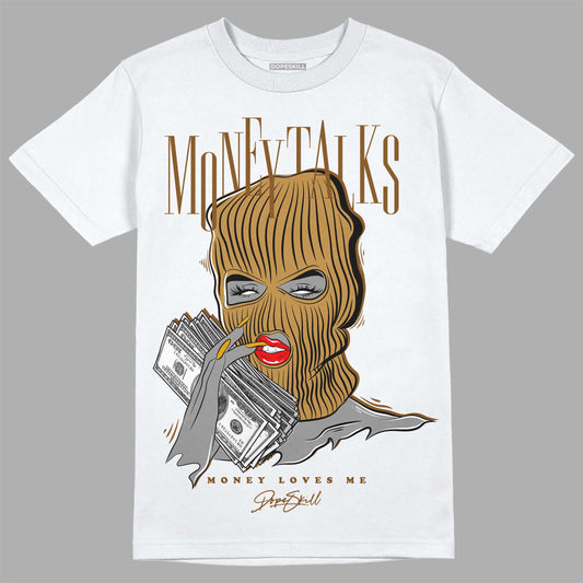 Jordan 13 Wheat 2023 DopeSkill T-Shirt Money Talks Graphic Streetwear - White