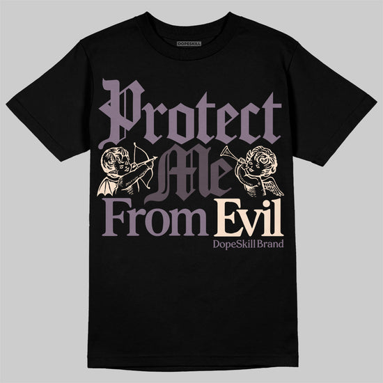 A Ma Maniére x Air Jordan 3 Black Violet Ore DopeSkill T-Shirt Protect Me From Evil Graphic Streetwear - Black