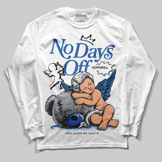 Jordan 12 “Blueberry” DopeSkill Long Sleeve T-Shirt New No Days Off Graphic Streetwear - White