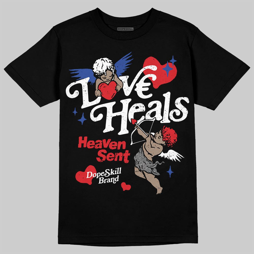 Jordan 3 “Seoul 2.0” DopeSkill T-Shirt New Love Heals Graphic Streetwear - Black