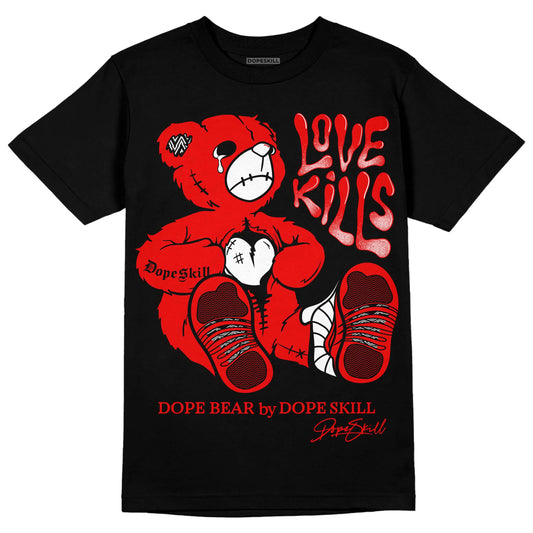 Jordan 12 “Cherry” DopeSkill T-Shirt Love Kills Graphic Streetwear - Black