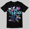 Dunk Low Argon DopeSkill T-Shirt New Love Heals Graphic Streetwear - Black