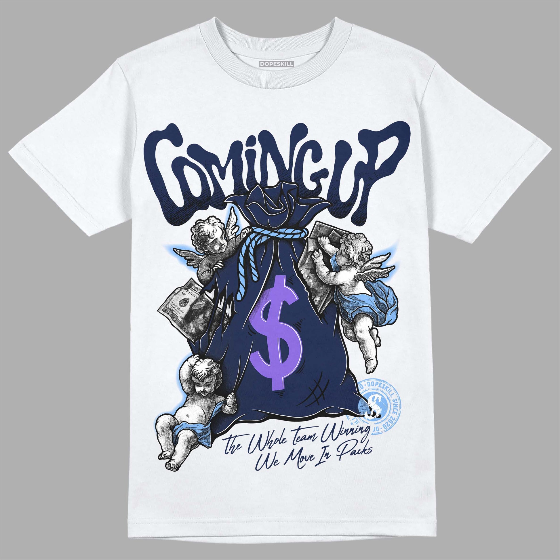 Jordan 5 SE “Georgetown” DopeSkill T-Shirt Money Bag Coming Up Graphic Streetwear