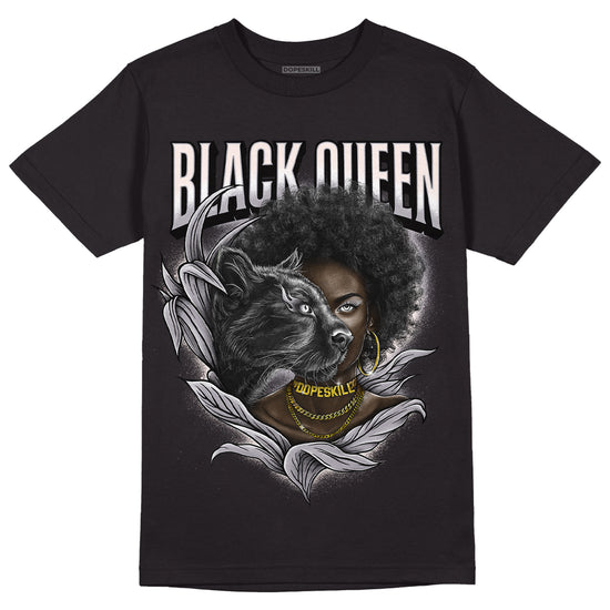 Jordan 2 Cement Grey DopeSkill T-Shirt New Black Queen Graphic Streetwear - Black