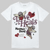 A Ma Maniére x Air Jordan 5 “Violet Ore” DopeSkill T-Shirt New Love Heals Graphic Streetwear - White 