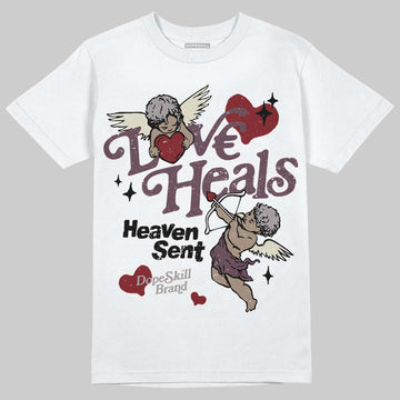 A Ma Maniére x Air Jordan 5 “Violet Ore” DopeSkill T-Shirt New Love Heals Graphic Streetwear - White 