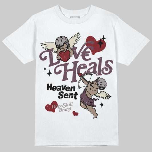A Ma Maniére x Air Jordan 5 “Violet Ore” DopeSkill T-Shirt New Love Heals Graphic Streetwear - White 