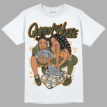 Jordan 5 "Olive" DopeSkill T-Shirt Queen Of Hustle Graphic Streetwear - White 