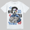 Jordan 3 "True Blue" DopeSkill T-Shirt Word Hard Rise Above Graphic Streetwear - White 