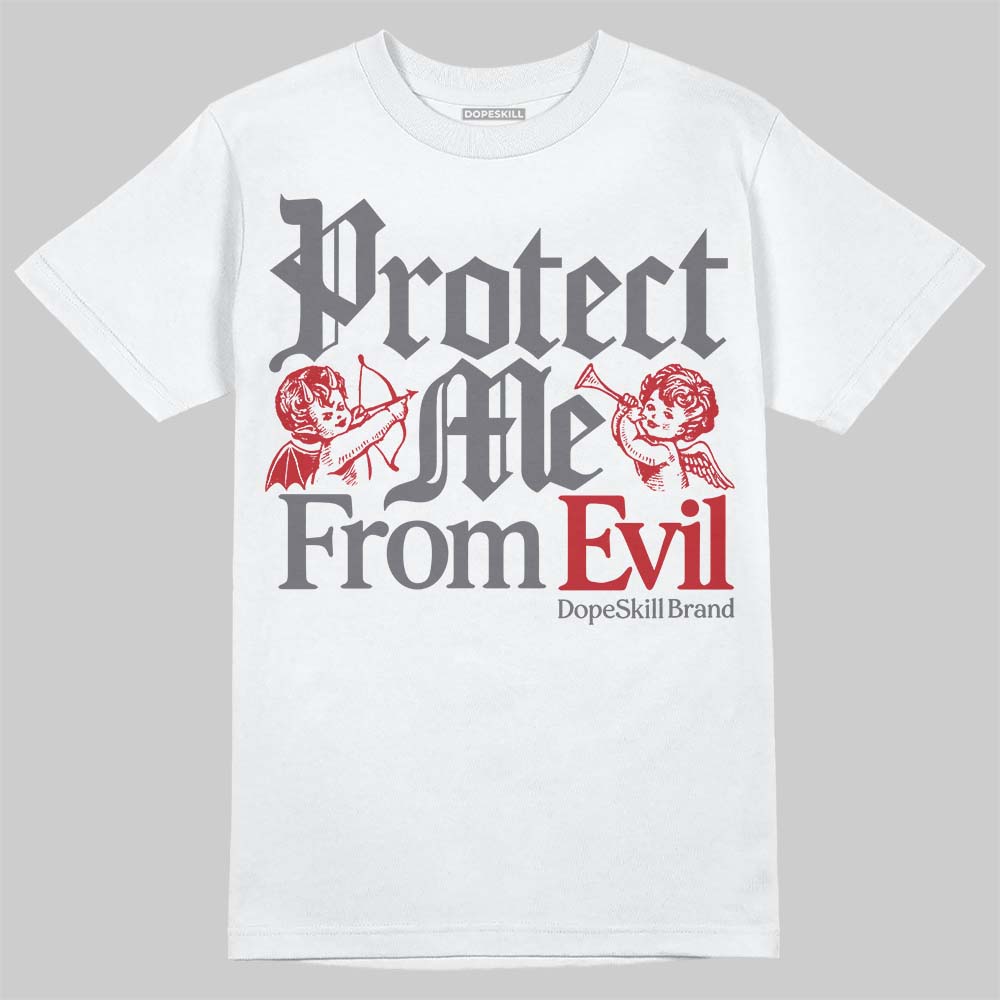 Jordan 3 “Cement Grey” DopeSkill T-Shirt Protect Me From Evil Graphic Streetwear - White 