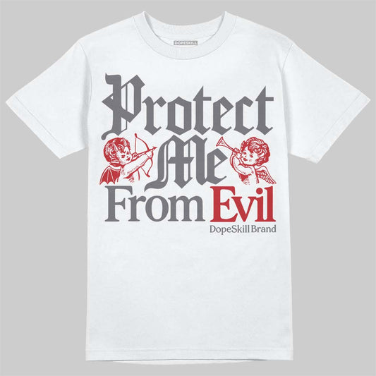 Jordan 3 “Cement Grey” DopeSkill T-Shirt Protect Me From Evil Graphic Streetwear - White 