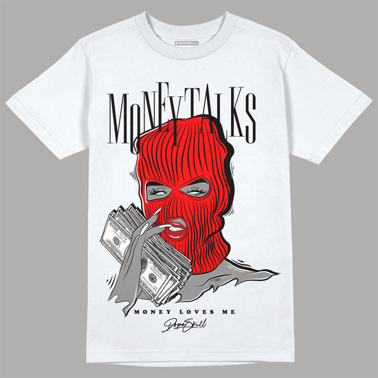 Jordan 1 Retro High OG "Satin Bred" DopeSkill T-Shirt Money Talks Graphic Streetwear - White