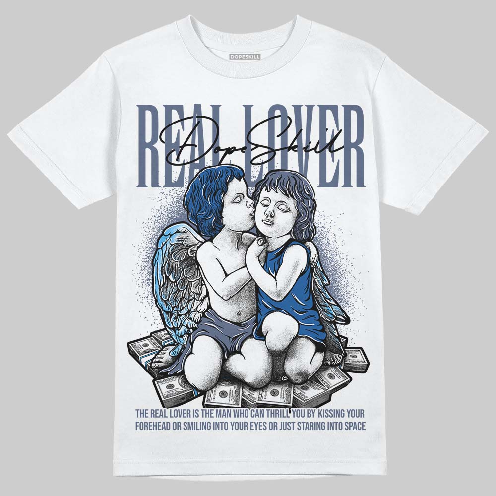 Jordan 11 Retro Low Diffused Blue DopeSkill T-Shirt Real Lover Graphic Streetwear - White