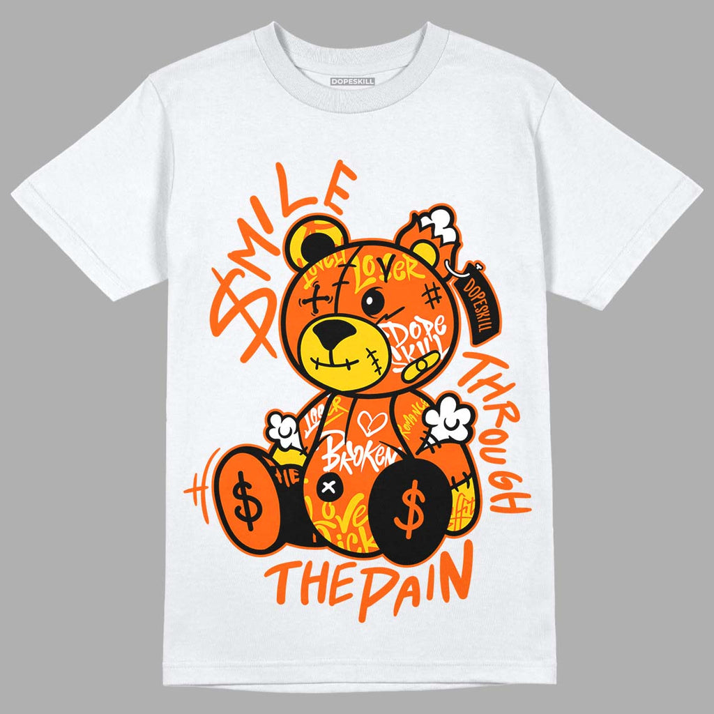 Jordan 13 Starfish DopeSkill T-shirt  Smile Through The Pain Graphic Streetwear - White