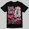 Dunk Low Valentine's Day (2026) DopeSkill T-Shirt Real Ones Move In Silence Graphic Streetwear - Black
